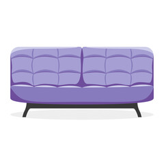 Sofa. Vector illustration in flat style, isolated on a white background.