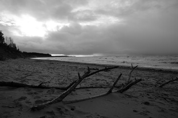 storm on the beach