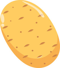 Vector illustration of potato isolated on white background. for icons, logos, symbols