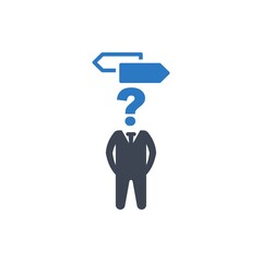 Business confusion icon