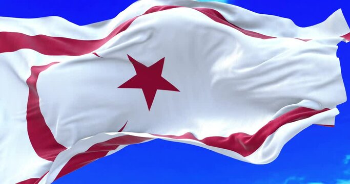 Waving Northern Cyprus flag. Northern Cyprus, officially the Turkish Republic of Northern Cyprus, is a de facto state that comprises the northeastern portion of the island of Cyprus.
