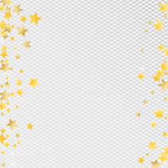 Gold Abstract Stars Vector Transparent