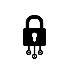 Cyber security icon isolated on white background 