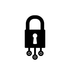 Cyber security icon isolated on white background 