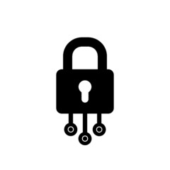 Cyber security icon isolated on white background 