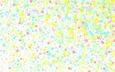 Color Splash Decoration Transparent Background. Fun Circle Background. Abstract Round Postcard. Yellow Dot Invitation Backdrop.