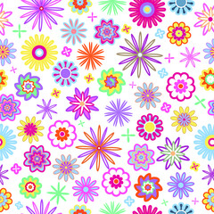 seamless pattern with flowers