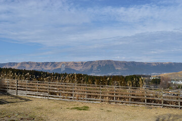 Fototapeta na wymiar Image of Scenery of Mt. Aso Sotowa [December]