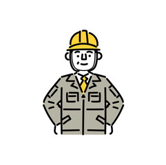 建設現場で監督として働く50代の男性