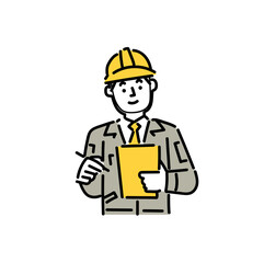 建築現場で働く30代の男性