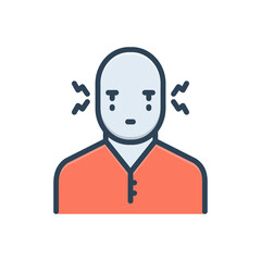 Color illustration icon for desperate