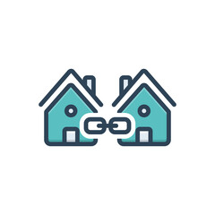 Color illustration icon for link