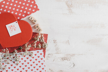 chocolates box with flowers