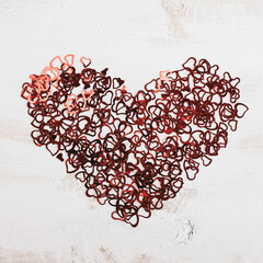 confetti creating heart