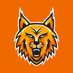 Obraz premium Lynx head mascot logo design vector. lynx head vector illustration.