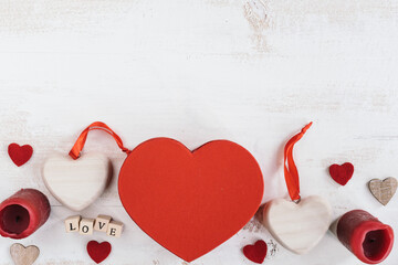 valentines day gifts with copy space