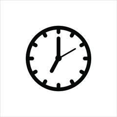 Clock Time Icon on white background. vector illustration