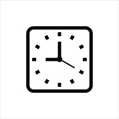 Clock Time Icon on white background. vector illustration