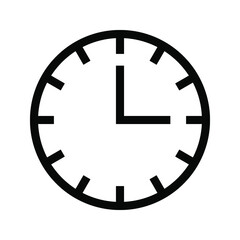 Clock Time Icon on white background. vector illustration