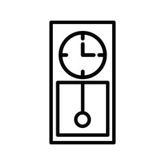 Clock Time Icon on white background. vector illustration