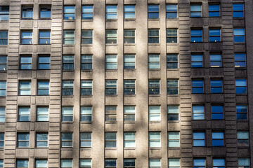 Look up at buildings on the streets of New York