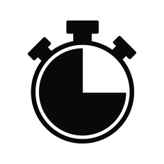 Clock Time Icon on white background. vector illustration