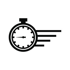 Clock Time Icon on white background. vector illustration