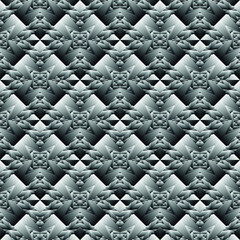 Obraz premium Geometric seamless pattern, ornament, abstract black and white background, fashion print, vector texture.