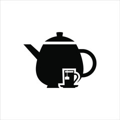 teapot icon Flat illustration of a vector