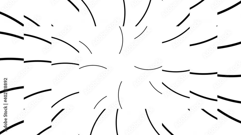 Aufkleber abstract black and white animated tiles with curvy shapes. simple geometric motion graphic backgroun