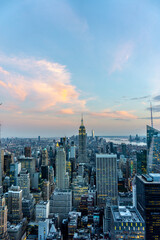 Naklejka premium Skyline of New york city is One of the best night view in the world.