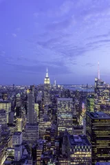 Fotobehang Skyline of New york city is One of the best night view in the world. © sayrhkdsu