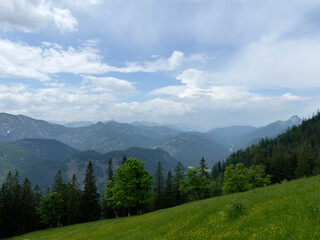 Hiking tour to Risserkogel mountain, Mangfall, Bavaria, Germany