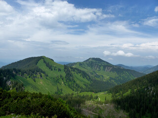 Hiking tour to Risserkogel mountain, Mangfall, Bavaria, Germany