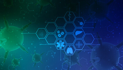 Abstract Medical and health care background, Medical Science concept