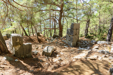 Ancient city of Candianda, Fethiye, Muğla, Üzümlü village
