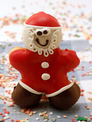 Santa pastry. Made with donuts dough.