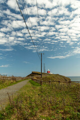 Fototapeta na wymiar 北海道の霧多布岬灯台