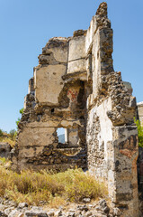 Ghost Town, Abandoned houses and ruins of Kayakoy village, Fethiye, Turkey