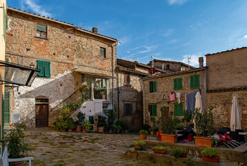 Fototapeta na wymiar Altstadt von Loro Ciuffenna in der Toskana in Italien 