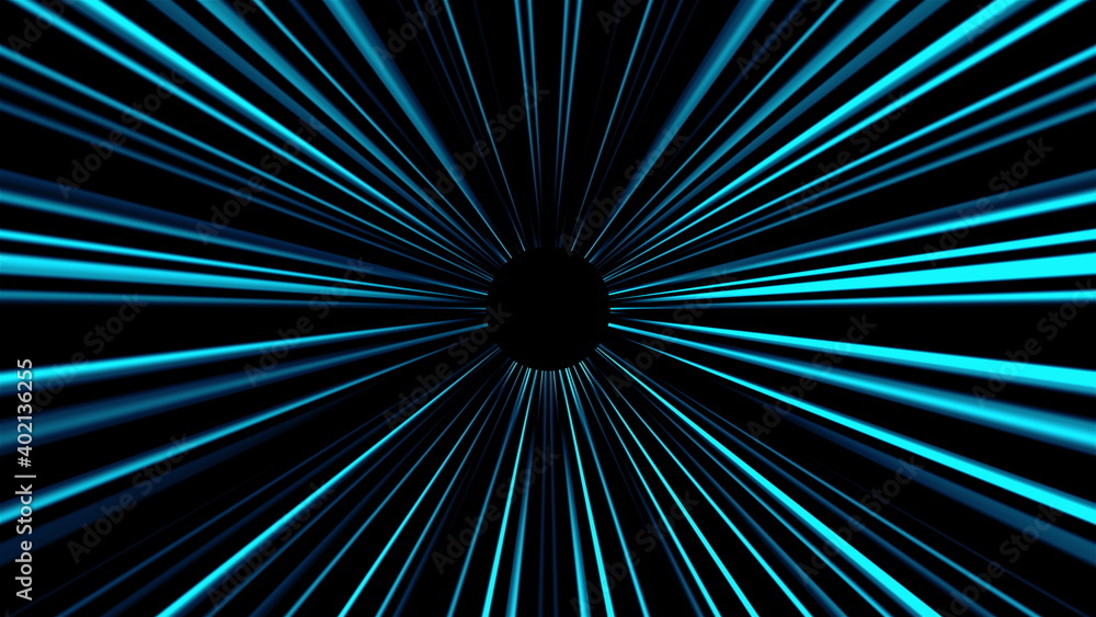 Poster round tunnel with dark and light areas. computer generated dynamic background. 3d rendering