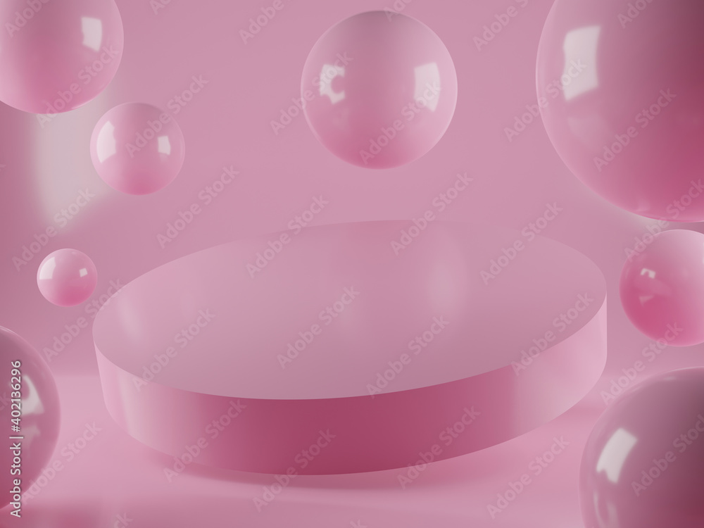 Poster podium for product placement. 3d rendering