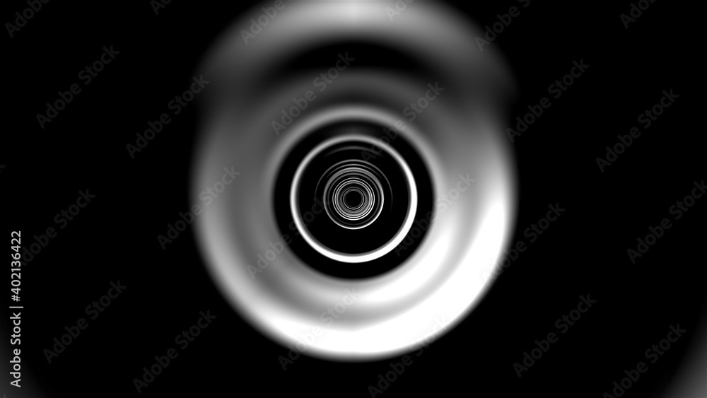 Poster round tunnel with dark and light areas. computer generated dynamic background. 3d rendering