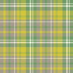 Seamless pattern in stylish beige and green colors for plaid, fabric, textile, clothes, tablecloth and other things. Vector image.