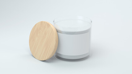 Candle label mock up