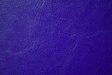 Close up of blue leather texture. Grunge skin fabric background.