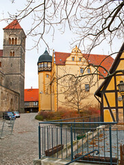 Explore the medieval Castle (Schloss) of Quedlinburg, Harz, Germany