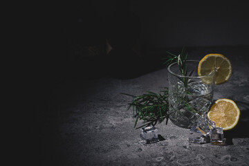 A moody GinTonic with citron and rosemary
