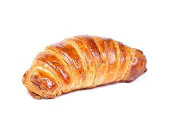 Croissant isolated on a white background. Fresh croissant. Pastry