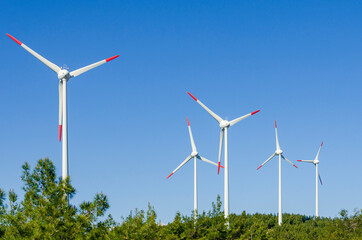 Wind turbines at Datca, Turkey